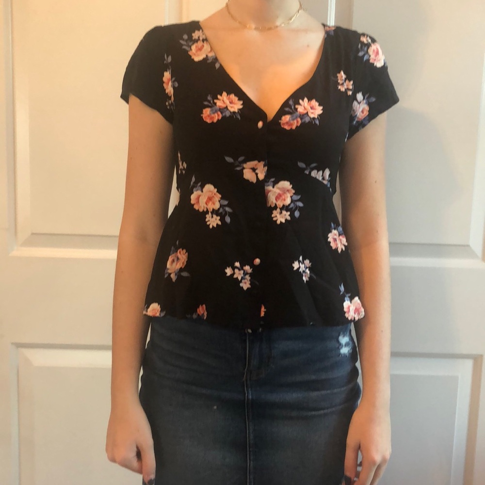 Abercrombie Tie Back Blouse